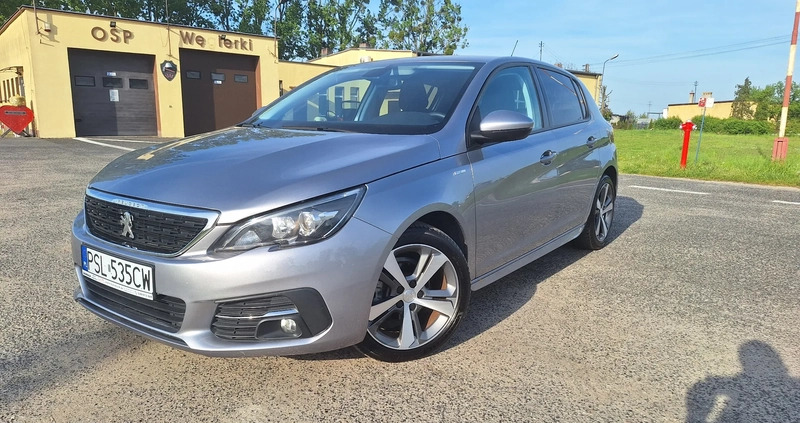 Peugeot 308 cena 47000 przebieg: 74560, rok produkcji 2018 z Września małe 121